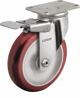 Colson Plate Caster,Swivel,3-1/2" Wheel Dia.  2.03456.944 BRK4