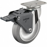 Colson Plate Caster,Swivel,4" Wheel Dia. 2.04456.444 BRK2