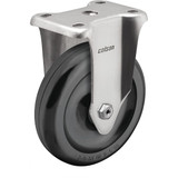 Colson Plate Caster,Rigid,Rubber,4 1/8"H 2.33408.42