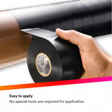3m Elec Tape,100 ft Lx1"W,10 mil,Black,PK10 50-UNPRINTED-1X100FT