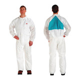 3m Coverall,L,White,SMMS,PK25 4520CS-BLK-L