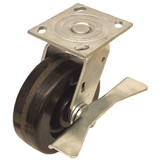 Sim Supply NSF-Listed Plate Caster,Swivel,1250 lb.  P21S-PH080R-14-CB