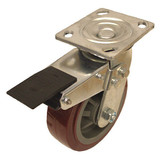 Sim Supply NSF-Listed Plate Caster,Swivel,660 lb.  P21S-URP050R-14-TB