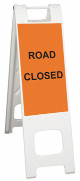 Sim Supply Barricade Sign,Road Closed,45 in. H  150-WHLGK1120-OBEG