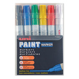 Uni-Paint Paint Marker,Assorted,Capped,PK12 63631