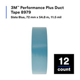 3m Duct Tape,Slate Blue,2 13-16inx60 yd, 8979