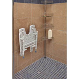 Healthsmart Bath Seat,Plastic,16 in Seat W 522-3700-1900