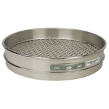 Advantech Sieve, #8, S/S, 12 In, Half Ht 8SS12H