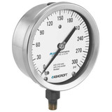 Ashcroft Pressure Gauge,Process,1/4in NPT,Silver 1009S