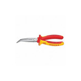 Knipex Bent Long Nose Plier,8" L,Serrated  26 28 200 SBA