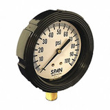 Span Pressure Gauge,3-1/2" Dial Size LFS-224-5000-G