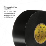 3m Elec Tape,52 ftLx3-4"W,7 mil,Black,PK100 33+SUPER-3-4X52FT