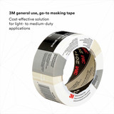 3m Masking Tape,1 7/8" W,60 yd L,Tan,PK24 201+