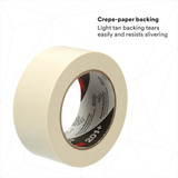 3m Masking Tape,1 7-8" W,60 yd L,Tan,PK24 201+