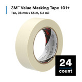 3m Masking Tape,1 3-8" W,60 yd L,Tan,PK24 101+