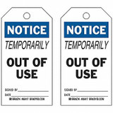 Brady Notice Tag,7 in H,4 in W,Polyester,PK10 86478