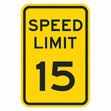 Lyle Speed Limit Warning Traffic Sign,18"x12"  T1-5016-DG_12x18