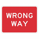 Lyle Wrong Way Traffic Sign,18" x 24" T1-6172-DG_24x18