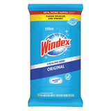 Windex Glass Cleaner Wipes,8" x 7",38 ct,PK12 319251