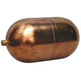 Naugatuck Float Ball,Oblong,Copper,4 In GR4X723CU