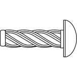 Sim Supply U-Drive Screw,Zinc,3/8"L,PK1000  UDI0-600370-1000P