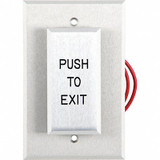 Dortronics Push to Exit Button,24VDC,Silver Button W5286-P25xE1