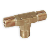 Parker Male Tee, Brass, 1/4 in Pipe Size, MNPT 4-4-4 MT-B