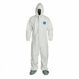 Dupont Hooded Coveralls,5XL,Wht,Tyvek 400,PK25 TY122SWH5X002500