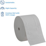 Georgia-Pacific Toilet Paper Roll,1500,White,19378,PK18 19378