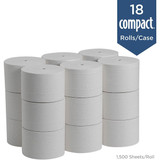 Georgia-Pacific Toilet Paper Roll,1500,White,19378,PK18 19378