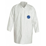 Dupont Lab Coat,White,Snaps,XL,PK30 TY212SWHXL003000