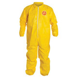 Dupont Coveralls,L,Ylw,Tychem 2000,PK12 QC125SYLLG001200