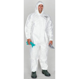 Dupont Coveralls,3XL,Wht,Tychem 4000,PK12 SL127BWH3X001200