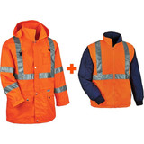 Ergodyne Hooded Jacket,Insulated,Orange,2XL 8385
