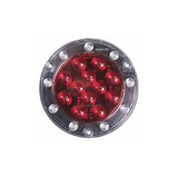 Maxxima Stop/Tail/Turn/Back-Up Light,Round,Red  M85417R