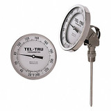 Tel-Tru Analog Dial Thermometer,Stem 24" L AA575R-2414