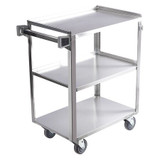 Sim Supply Utility Cart,Assembled,SS,Silver  60EF12