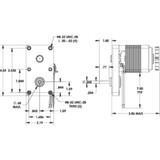 Dayton AC Gearmotor,Open,7 RPM,115V AC,18 in-lb 52JE40