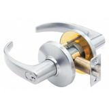 Best Door Lever Lockset,2-3/4" Strike Dim 9K37AB14CSTK626