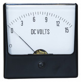 Sim Supply Analog Panel Meter,DC Voltage,0-15 DC V  12G436