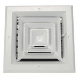 Sim Supply Diffuser,4-Way,Duct Size 10"  4MJJ7