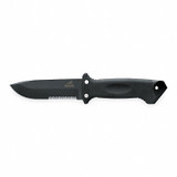 Gerber Fixed Blade Knife,Black SS,4 7/8 In 22-41629