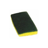 Tough Guy Scrubber Sponge,6 in L,Green/Yellow,PK20 2NTH3