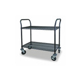 Sim Supply Wire Cart,2 Shelf,36x18x39,Black  2HDN6
