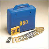 Manufacturer Varies Interlocking Stencil,Numb&Letters,Brass 3W647