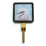 Sim Supply Boiler Gauge,Square,0-200PSI,80 to 320 F  4CFD1