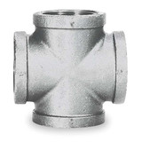 Sim Supply Cross, Malleable Iron,2 in Pipe Size,NPT  6KJ43