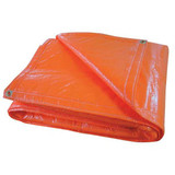 Sim Supply Tarp,Polyethylene,12 Hx20 W Ft,Orange  5WUE7