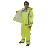 Condor Rain Jacket,Unrated,Yellow/Green,2XL 4GE66