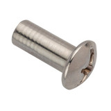 Sim Supply Barrel Bolt,3/4"L,316SS,1/4"-20,PK5  2JGP6